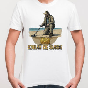 Koszulka z nadrukiem szukam cię skarbie