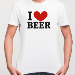 koszulka z nadrukiem i love beer