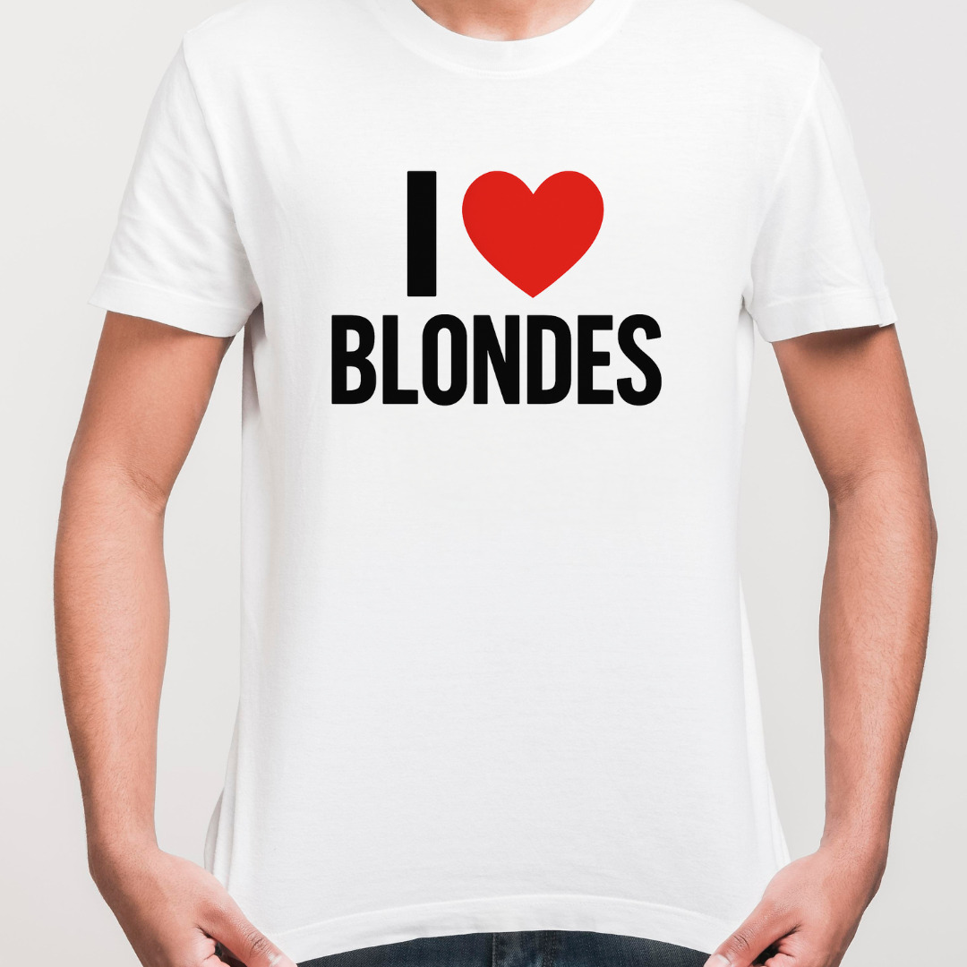koszulka z nadrukiem i love blondes