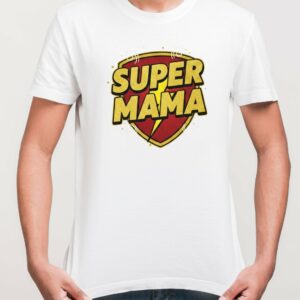 koszulka z nadrukiem super mama