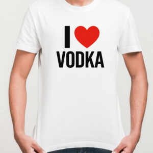 koszulka z nadrukiem i love vodka